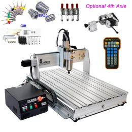 2200W CNC Router 8060 USB 2.2KW Metal Milling Engraving Machine MACH3 Wireless Remote Controller 10pcs Cutting Tools