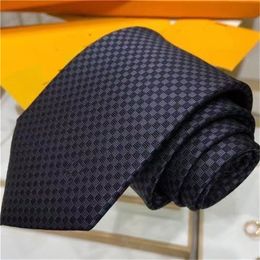 fashion brand Men Ties 100% Silk Plaid Classic Woven Handmade Necktie for Men Wedding Casual and Business Neck Tie with box 001