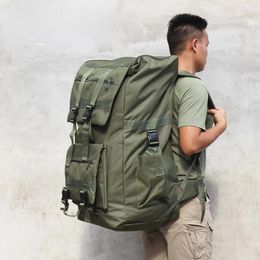 Backpack 125L Super-capacity Outdoor Waterproof Mountaineering Camouflage Bag Is Available For Moving.