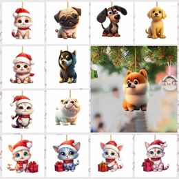 Christmas Decorations 2D Funny Little Tree Decoration Couple Gift Creativity Glass Wall Car Hanging For Men