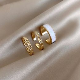 Gothic Style Three Piece Opening Rings For Woman Fashion Korean Jewelry European and American Wedding Party Sexy Ring226y