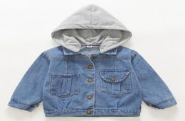 2020 New style fashion children jacket The girl Denim jacket In the fall Take hat clothes3489998