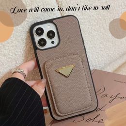 PP031 - PP036 Luxury Classic Fashion Phone Case for IPhone 15 14 Plus 13 ProMax 12 11 Pro 8 Max X R S Max Rhombus Diamond Texture Phone Cover Card Holder Customized Logo Bag