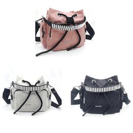 Fashion Brand Women's Shoulder Crossbody Bags BIM BA and LOLA Outdoor Casual Bucket Bags Black White Pink Sizes 25*15*30CM