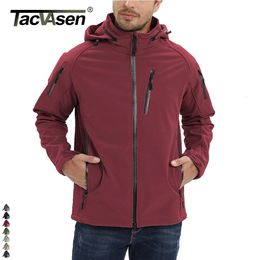 TACVASEN Tactical Fleece Lined Waterproof Jackets Mens Jacket Coats Safari Windbreaker Winter Warm Work Outwear Windproof 240301