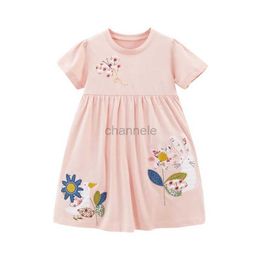 Girl's Dresses Jumping Metres 2-7 years summer princess girls dresses ice cream dots application birthday party for kids short sleeve 240315