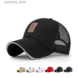 Ball Caps New Women Men Summer Baseball Cap Breathable Dad Mesh Fishing Hat Female Male Trucker Hat For Women Men DropshippingY240315