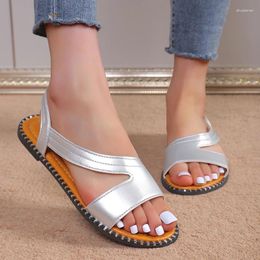 Sandals Flats Women Casual Cosy Dress Shoes Walking Summer Slippers 2024 Beach Open Toe Flip Flops Outdoor Female Slides