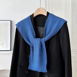 Scarves Comfortable Fabric Scarf Winter Warm Knitted Shawl With Lace-up Closure Women's Solid Colour Neck Guard For A Stylish Cosy