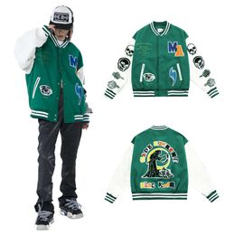 Plus Size Embroidery Patch College Letterman Plain Baseball Wool Varsity Jacket For Men 78