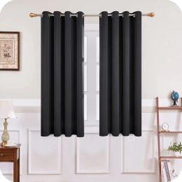 Curtains BILEEHOME Thermal Blackout Room Curtain Modern Living Room Light Short Curtains for Window Treatment Kitchen Children's Bedroom