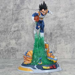 Action Toy Figures GK Statue Z Super Saiyan Diving Vegeta Character Series Doll PVC Sculpture Series Model Toy Childrens Gift