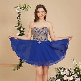 Womens Sleeveless Cocktail Dress Homecoming Gown Sweetheart Lace Applique Short Junior Quinceanera Prom Dresses For Party 240305