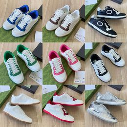 Designer Women Casual Platform Running Trainers Genuine Leather Lace-up Sneaker High-quality Lovers Fabric Trims Thick-soled Shoes