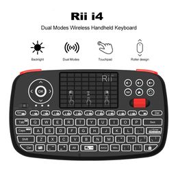 Rii i4 Mini BT Wireless Keyboard With Touchpad 24GHz Backlit Mouse Remote Control For Windows Android TV Box Smart 240309