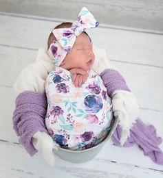 Swaddle Muslin Blanket Newborn Baby Floral Wrap Swaddling Blanket 3Pcs4674035