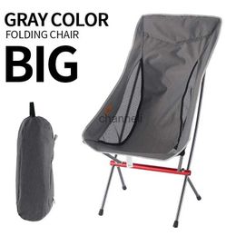 Camp Furniture Outdoor Folding Camping Chair Heighten Oxford Cloth Portable Moon Chair for Fishing BBQ Festival Picnic Beach Ultralight Seat YQ240315