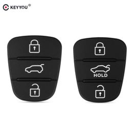 Replacement Rubber Button Pad For Hyundai Solaris Accent Tucson L10 L20 L30 Kia Rio Ceed Flip Remote Car Key Shell8146130