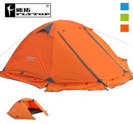 Whole FLYTOP Winter tent 2persons Tourist Aluminium pole double layer double door windproof proof professional camping tent 3c7191934