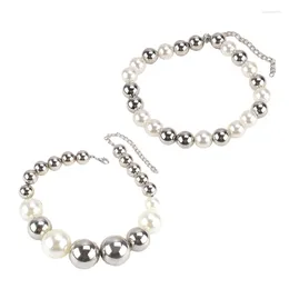 Choker Elegant Pearl Beads Ball Necklace Temperament Collar Statement Jewellery Clavicle Chain Women Sexy