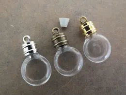 Pendant Necklaces Free Ship!! Diy Mini Round Art Mgic Glass 25x14mm Lot Mixed Colour Can Choose Glue Cap Fashion