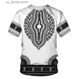 Men's T-Shirts Retro Indian Style Print Mens T-shirt Summer Fashion Strtwear O-Neck Quick-drying Short-slved Loose Top Oversized Clothing Y240315