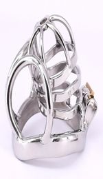 Stainless Devices Metal Balls Locking Cockrings Male Cock Cage Adult Game Sex Toy1747147