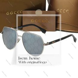 Luxury Gucchi Sunglasses Man Designer Sunglasses Woman Fashion Round Guccu Sunglasses Eyewear Sun Glasses Metal Frame Dark Glass Lenses G Sunglasses for Woman 484