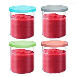 Storage Bottles Ice Cream Pint 4pcs Containers With Lids Kitchen Bakeware Summer Must Have Cups For