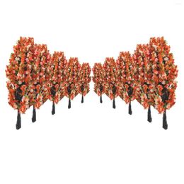 Decorative Flowers Accessories Durable Useful Model Trees DIY Mini Scenery 15Pcs Garden Landscape Layout Scale Miniature Railroad