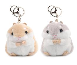 4quot 10cm 10pcsLot Hamster Keychain Plush Doll Stuffed Animals Toy Pendant For Child Gifts1855246