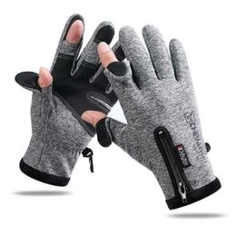 Cold-proof Ski Gloves Waterproof Winter Cycling Fluff Warm For Touchscreen Cold Weather Windproof Anti Slip 211124236S