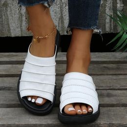 Sandals Summer Women Fashion Lady Slippers Open Toe Wedges Platform Casual Flip Flops Leather Slides Outdoor Shoes