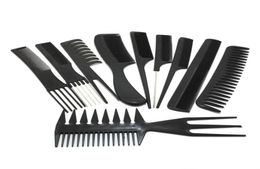 10 years store 10pcs Set Professional Hair Brush Comb Salon Barber Antistatic Hair Combs Hairbrush Hairdressing Combs Hair Care S2754620
