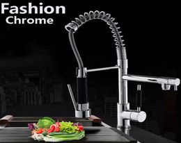 Modern Chrome Brass Spring Kitchen Faucet Swivel Spout Sink Mixer Tap Deck Mount6702871