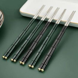 Chopsticks Portable 1 Pair For Home Dining El Restaurant Non-Slip Healthy Metal Tableware Kitchen Tool