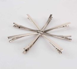 200PCSLOT 47MM Single Prong Metal Alligator Hair Clips Hairpins Korker Bow For women girl party fascinator hat hair accessories F5413506