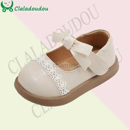 First Walkers Claladoudou little princess dress shoes for girls birthday party wedding simple lace frilled fashion toddler spring shoes leather 240315