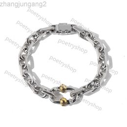 Charm Bracelets 2024 Designer Tiffnyco Bracelet Jewellery t Home Hip Hop Fashion Chain Tie Loop Buckle Mens Bracelet Same Style Fashion Personality Bracelet Women