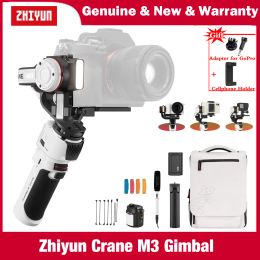 Heads Zhiyun Crane M3 3Axis Handheld Gimbal Stabiliser for DSLR Mirrorless Cameras Smartphones iPhone Sumsang Action Compact Cameras