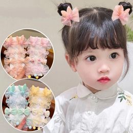 Hair Accessories Children's Bow Blossom Hairpin Headwear Baby Fabric Lace Bang Mesh Clip Girl Princess Flower