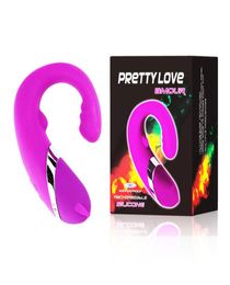 Pretty love Amour USB Rechargeable G Spot Dildo Stimulator 12 Speed Vibrator For Women Sex Toy for Couples Sex Products q17112438504556