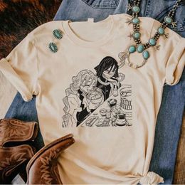 Women's T Shirts Mitsuri Tshirt Women Summer Anime Y2K Top Girl Manga Clothes