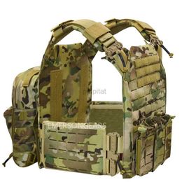 Taktische Westen 1000 D Nylon Schnellfreisetzung einstellbarer Laserschneidweste mit Hydratation -Rucksack und Triple Magazine Beutel Tatcial Combat Set 240315