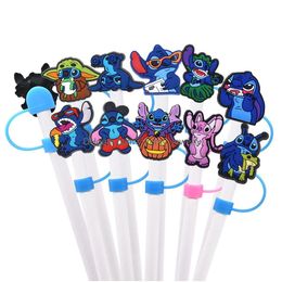 Drinking Sts 10Colors Baby Halloween Blue Elf Sile St Toppers Accessories Er Charms Reusable Splash Proof Dust Plug Decorative 8Mm/10M Otmqd