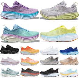 Bondi 8 running shoes women men designer White black Airy Blue Sunlit Ocean Chalk Violet Shark Grey sneakers mens womens outdoor sports trainers size 36-45