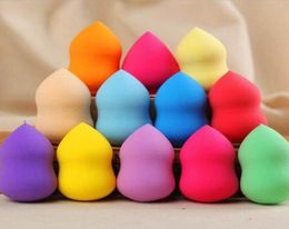 100pcs/lot Face Bottle Gourd Sponge Smooth Pro Beauty Makeup Powder Puff Mix Colour Women Gift 60*40mm5437012