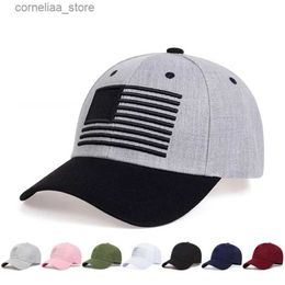 Ball Caps Fashion Cotton Baseball Cap Men Tactical Army Military Dad Hat American USA Flag Hip Hop Hat Sport Trucker Caps gorrasY240315