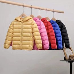 Down Coat Children's Jackets 2024 Autumn Winter Hooded White Duck Coats For Boys Ultralight Fluffy Girls Clothes