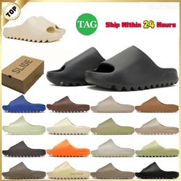 Ciabatte firmate da uomo Pantofole Onice Osso Azzurro Lino Puro rifornimento Coppia Ocra Glow Green Resina Fuliggine Nero Core Donna S Uomo Solid Slide Classiche Pantofole